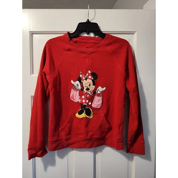 Disney Parks Walt Disney Minnie Mouse Red Sweater Sweatshirt Child's XL Wdw - Picture 10 of 13